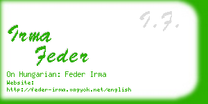 irma feder business card